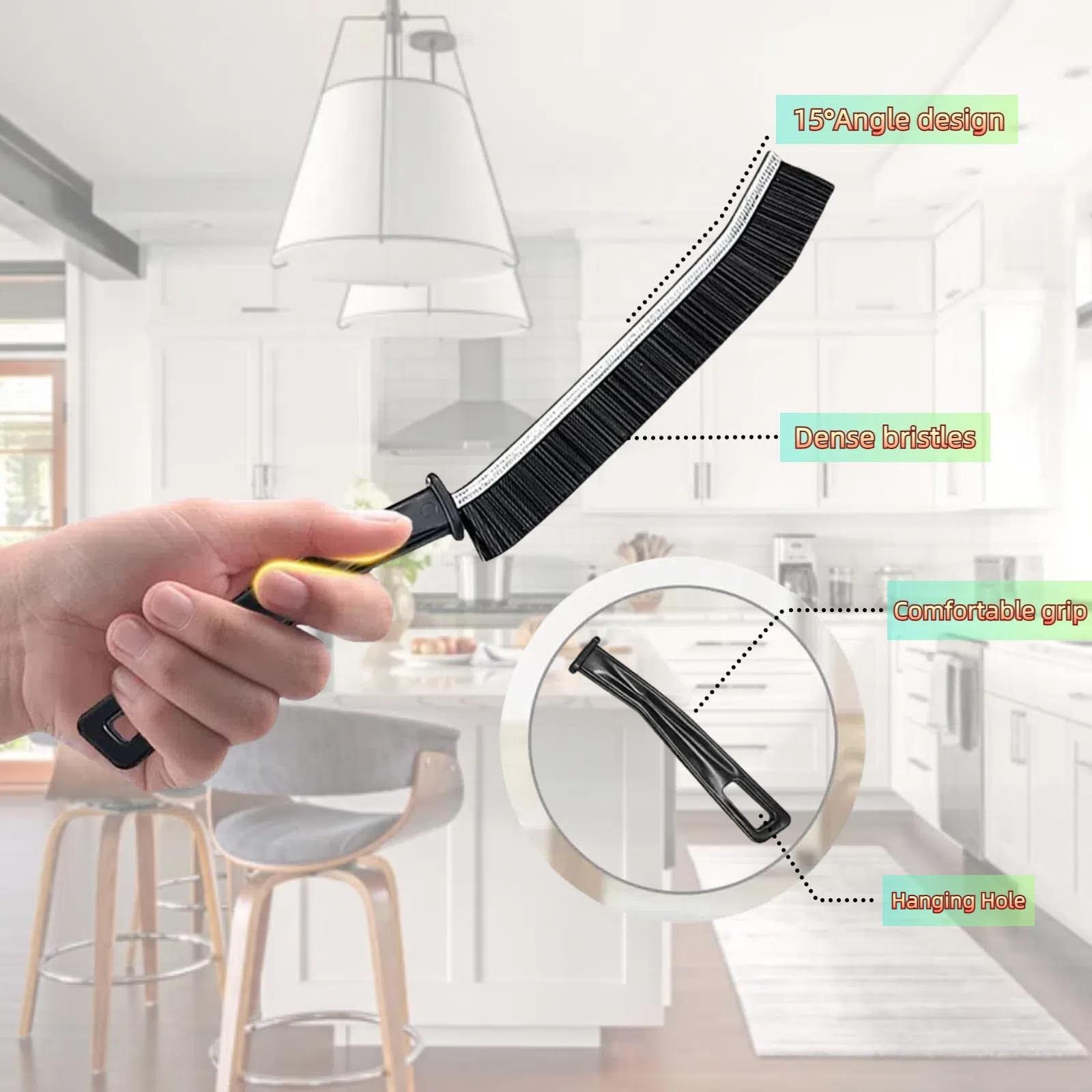Crevice Cleaning Brush, Multifunctional Cleaning Brush Tool, Bathroom Gap Bru…