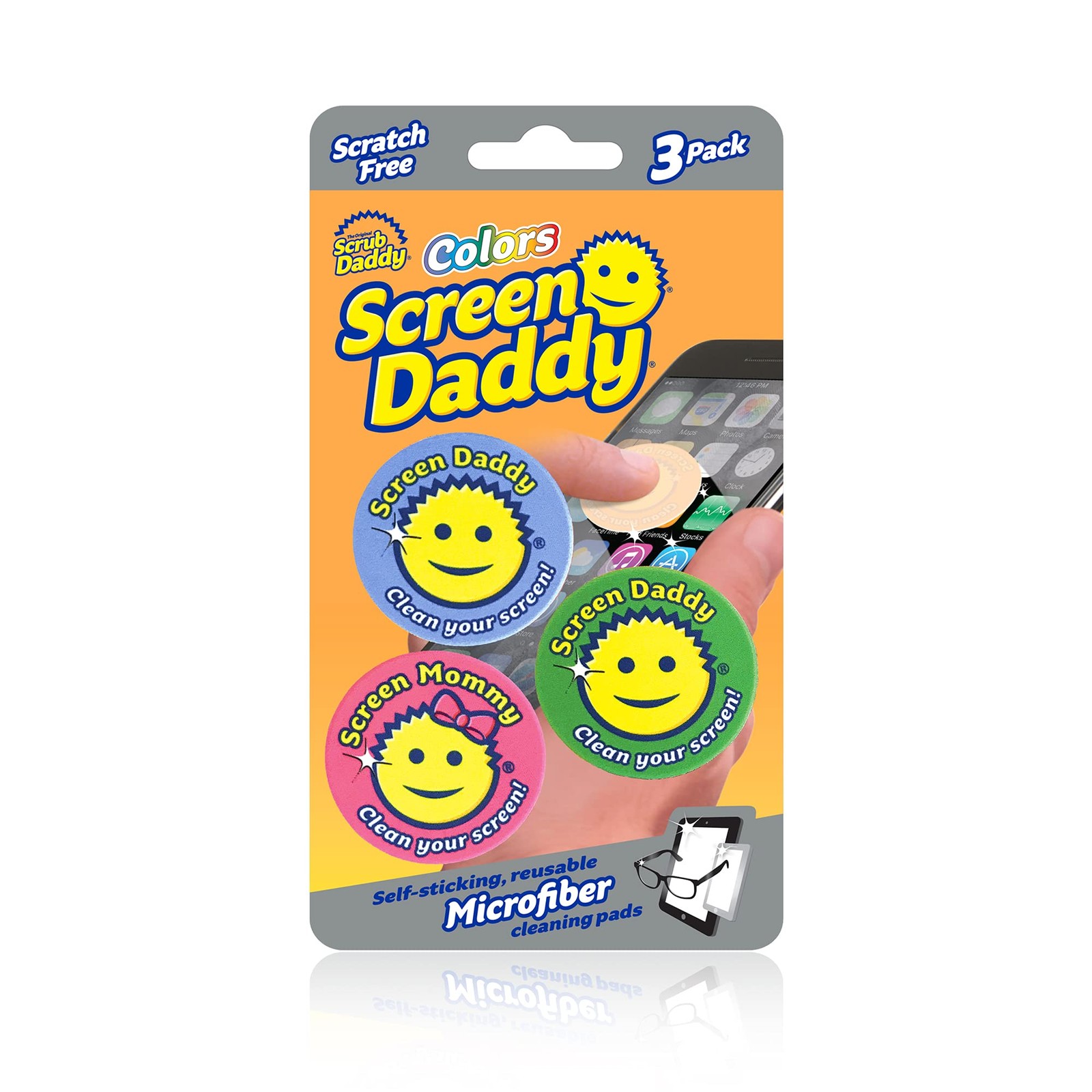 , Screen Daddy – Multi-color, Multi-use Microfiber Cleaning Pads for Electron…