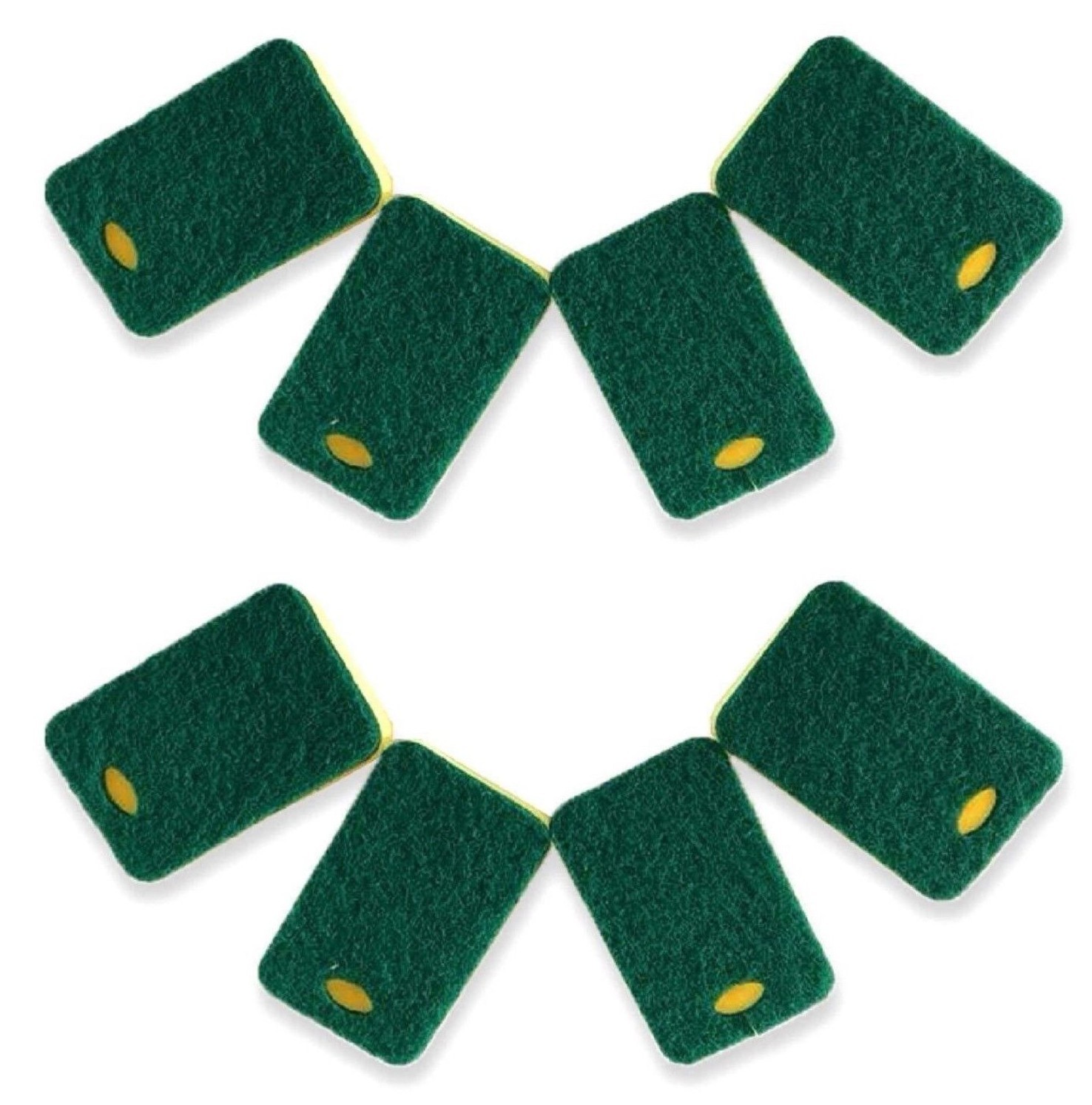 2 Packs 4 Pieces Shining Kitchen Sponges Dish Scrubber with a hanging hole