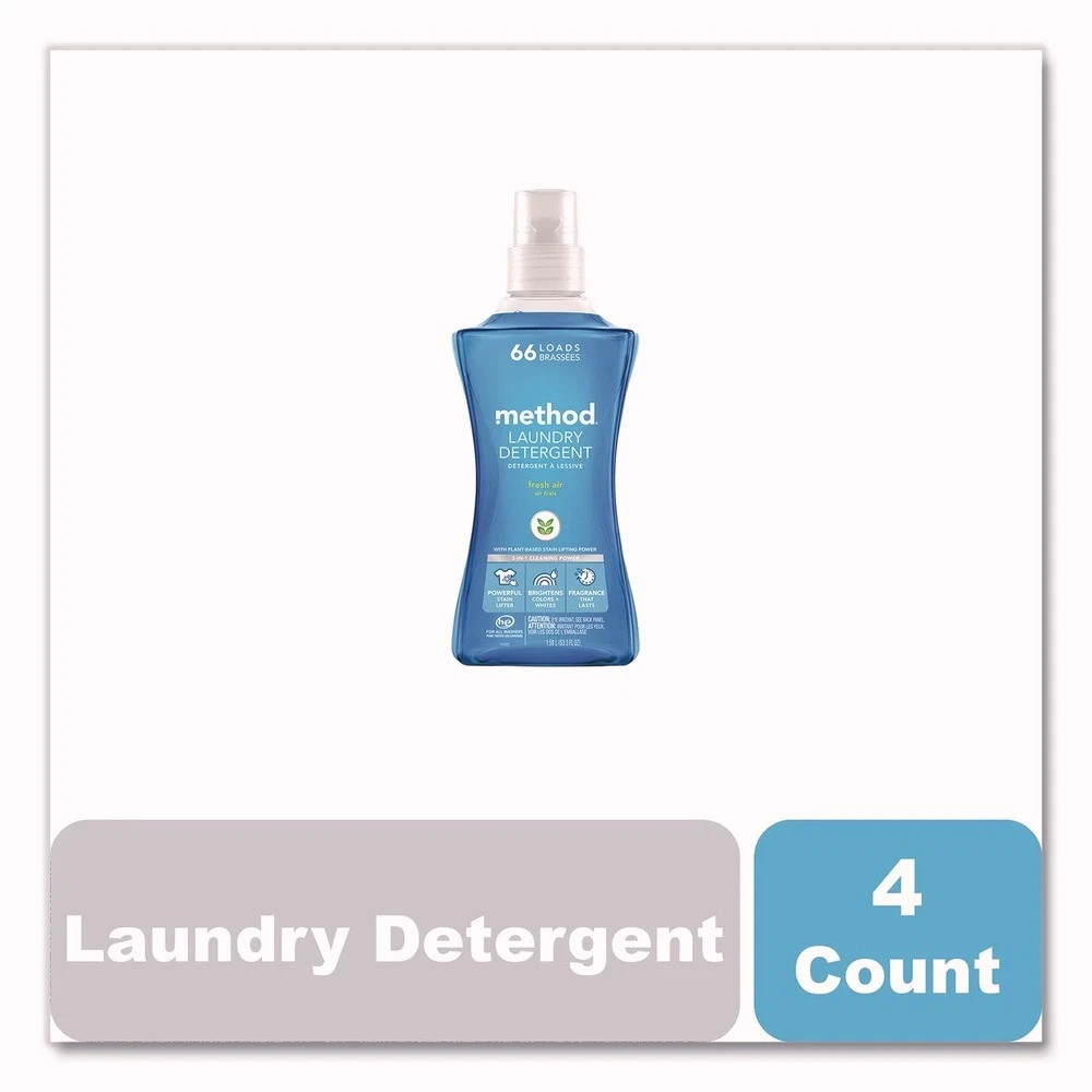 Method 318025 53.5 oz Laundry Detergent – Fresh Air Scent (4/Carton) New