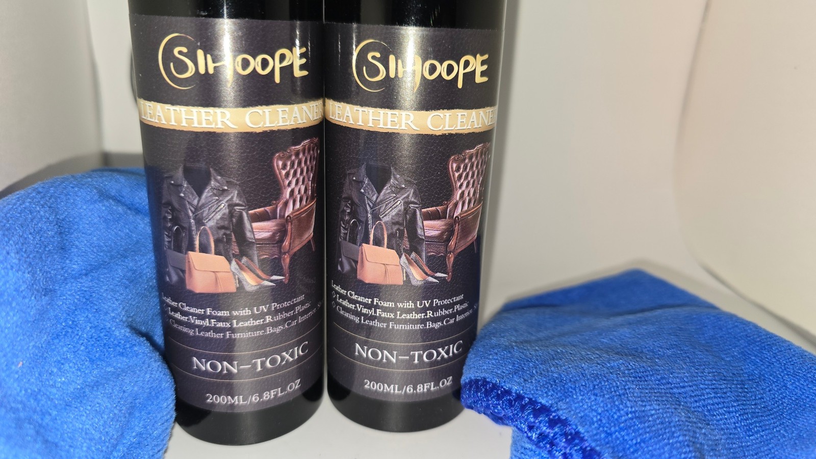 2 Pack Sihoope Leather Cleaner Conditioner Foam Kit With Microfiber Towels
