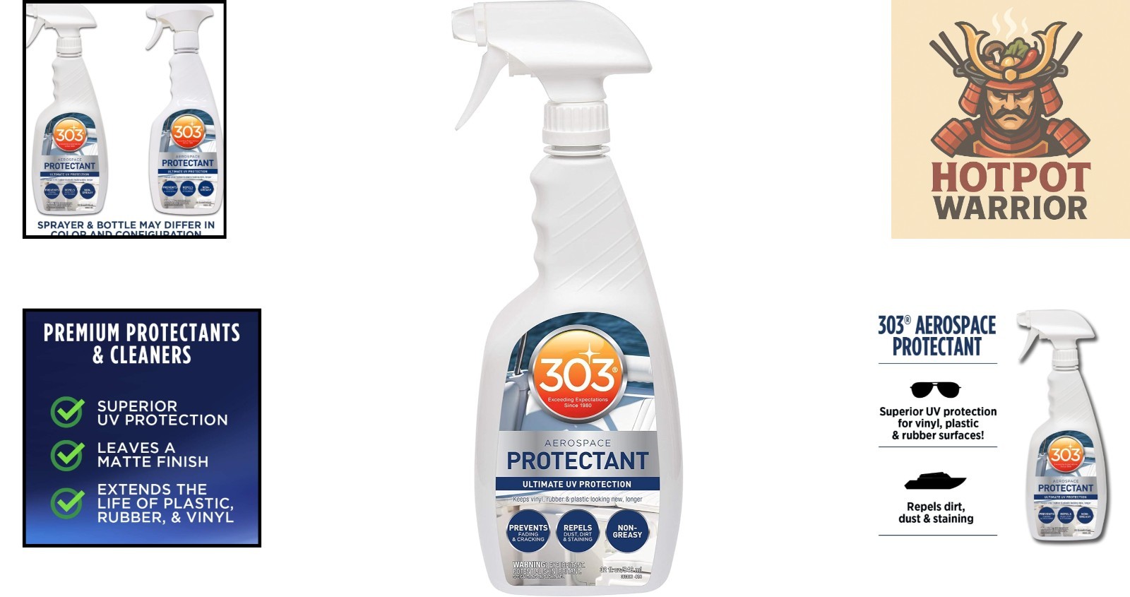 32 Fl. Oz. 303 Aerospace Protectant – Non-Greasy UV Shield for Marine Surfaces