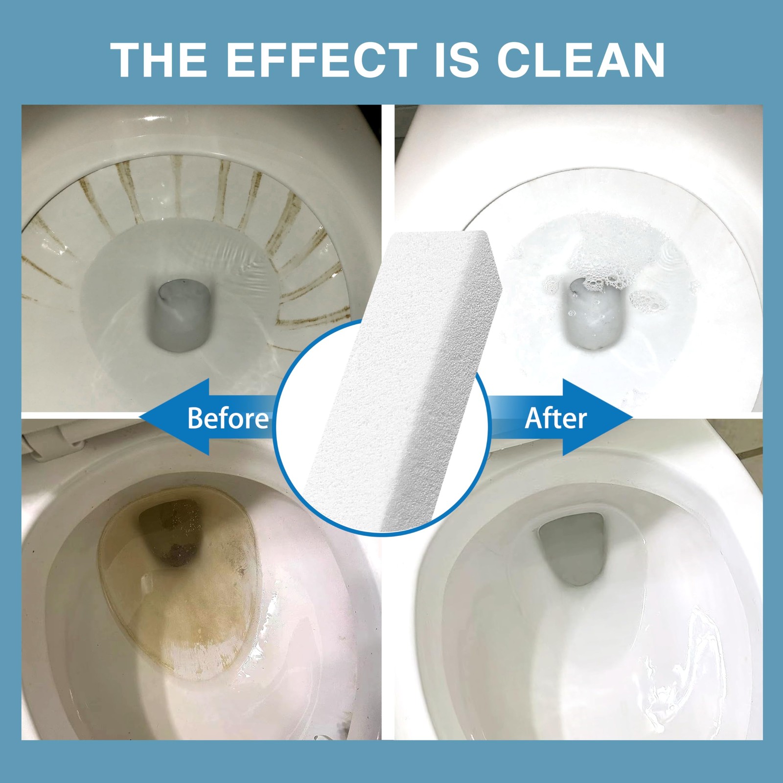 6 PCS Pumice Stone Toilet Bowl Cleaner Set for Bathroom, Kitchen, Pool & Grill