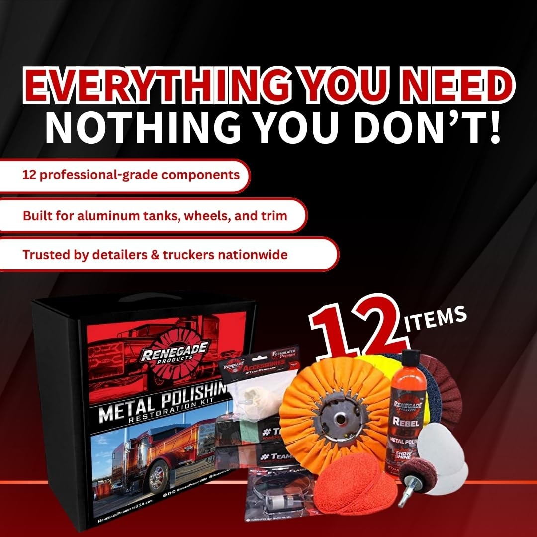 Renegade Products Big Rig & Semi Truck Metal Polishing Complete Kit with Buff…
