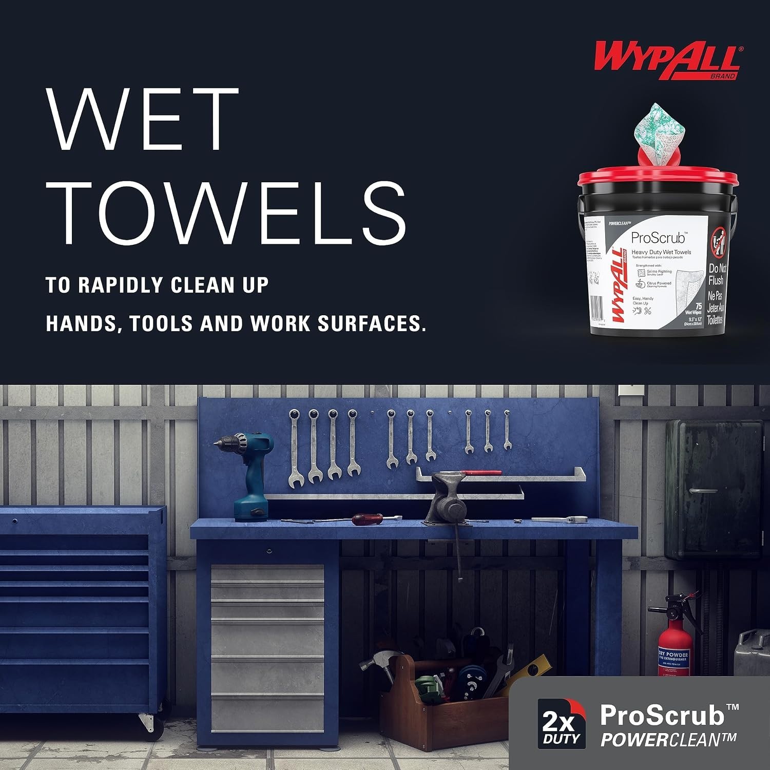 Dual Action Cleaning Wipes – 9.5″ x 12″ Sheets, 450 Total