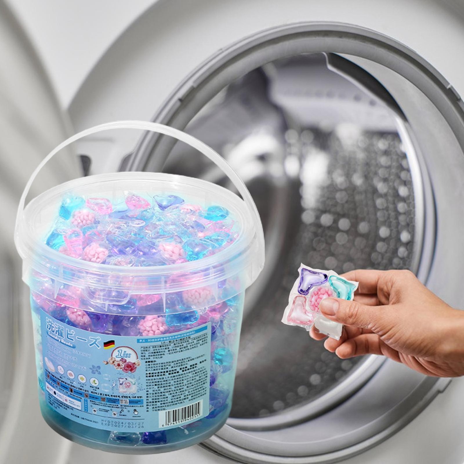 Laundry Detergent Pods Deep Cleaning 40 Tablets Beads Laundry Pods