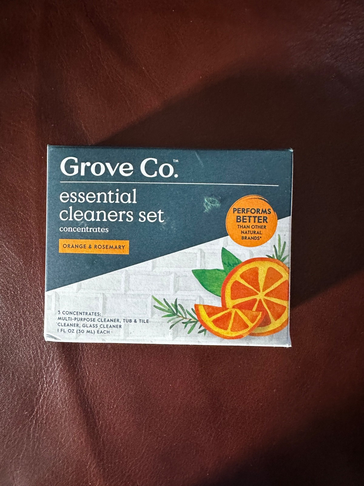 NIB Grove Collaborative Reusable Spray Bottle + Glass, Multi, & Tub/Tile Cleaner