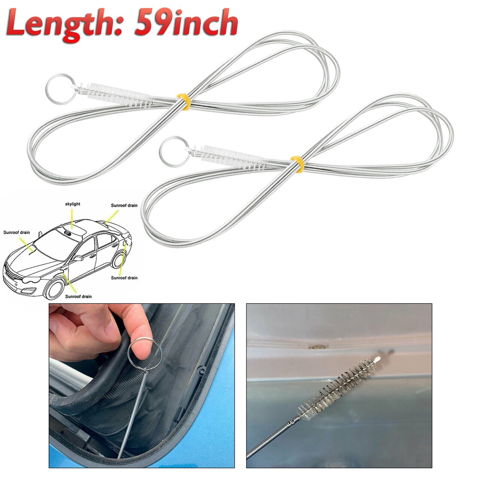 3Pcs Drain Brush Flexible Feeding Tube Brush Slim Cleaning Brush Hose Pipe Brush