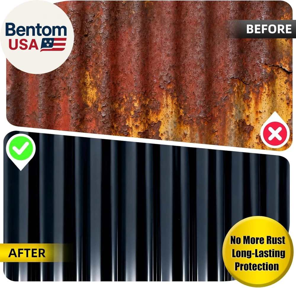 2-In-1 Rust Converter & Metal Primer 35Oz Black – Rust Inhibitor Paint for Metal