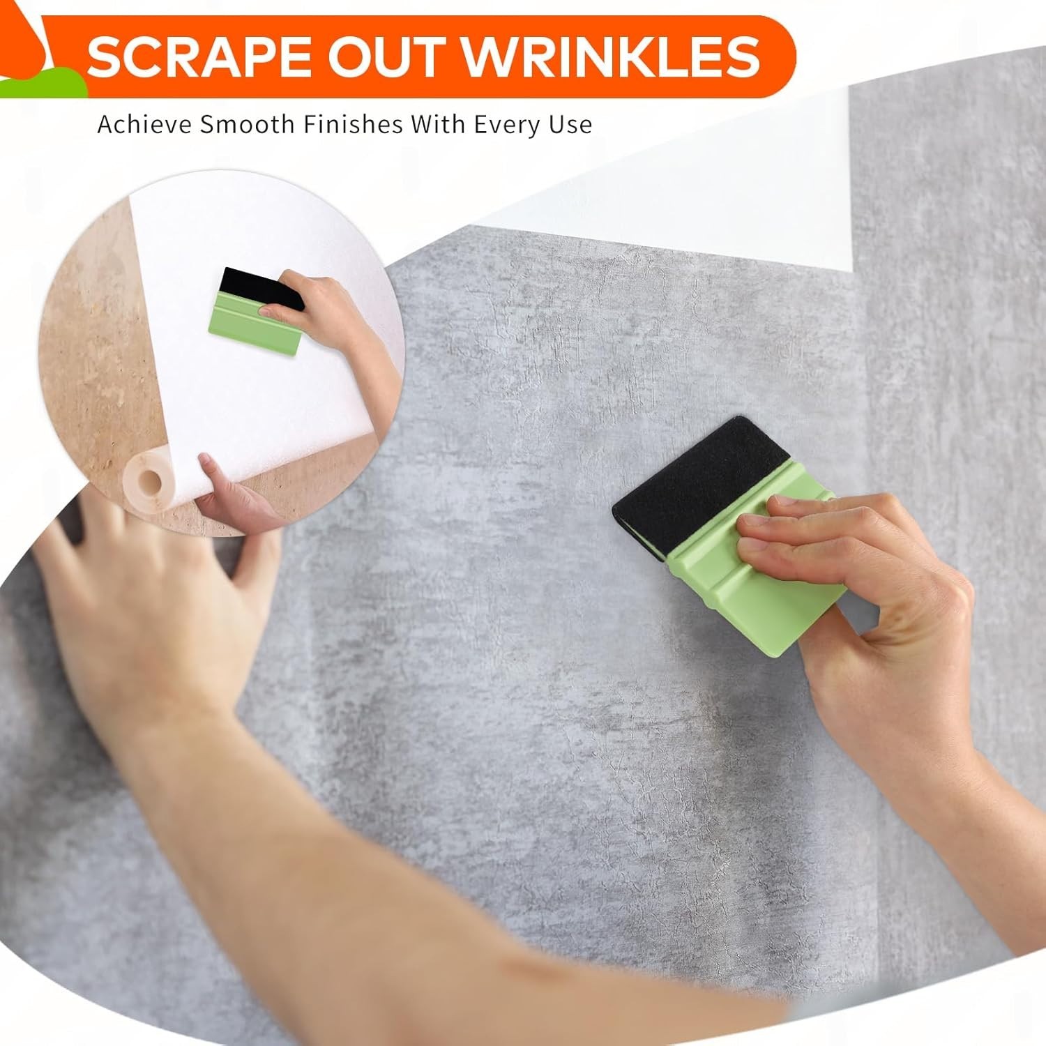 Eco-Friendly Felt Edge Vinyl Squeegee – Complete Craft Tool Kit (2-Pack)