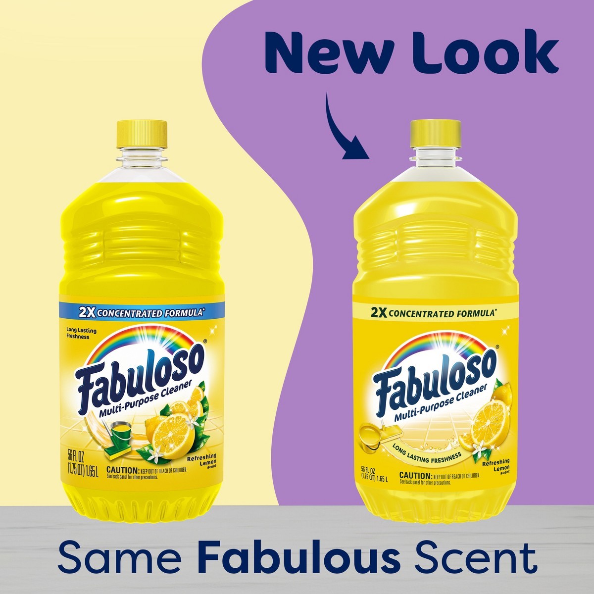 56 fl oz 2X Concentrated Lemon Multi-Purpose Floor Cleaner Household Supply
