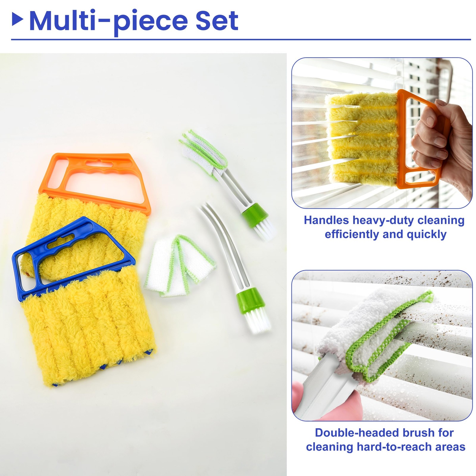 Blind Cleaner Duster Tool – 2 Pcs 7 Fingers Anti-Shedding Window Blind Cleane…