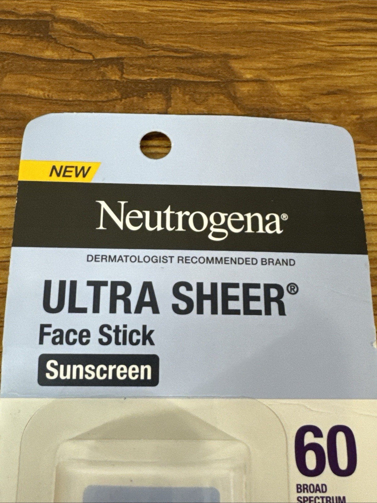 New Neutrogena SPF 60 Ultra Sheer Face Sunscreen Stick Invisible Non-Greasy