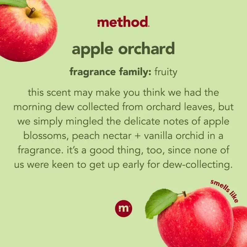Method Stainless Steel Cleaner + Polish Apple Orchard Scent Plant Based 14 oz