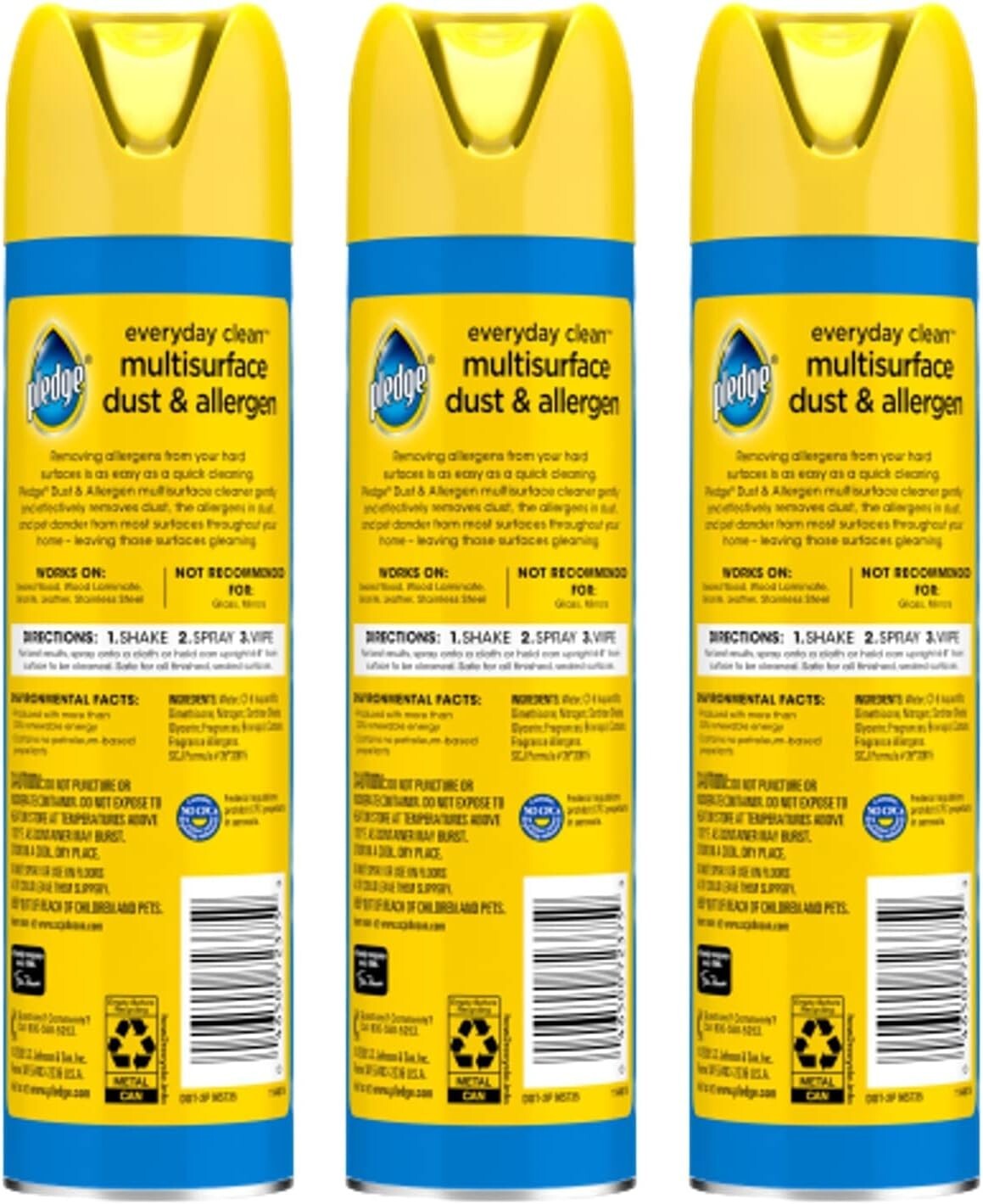 Everyday Clean Lemon Scent Multisurface Cleaner Spray – Pack of 3 for Fresh Home