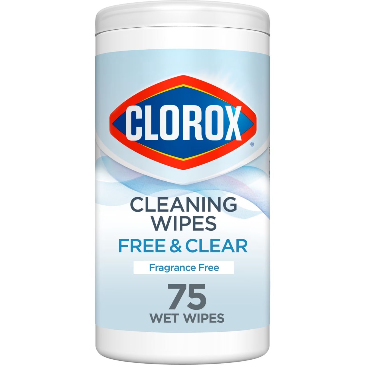 (6 pack) Clorox Free & Clear Cleaning Wipes, Fragrance Free, 75 Count