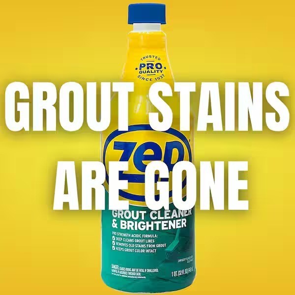 ZEP 32 oz. Grout Cleaner & Brightener Pro Strength Restores Stained Tile 12-Pack