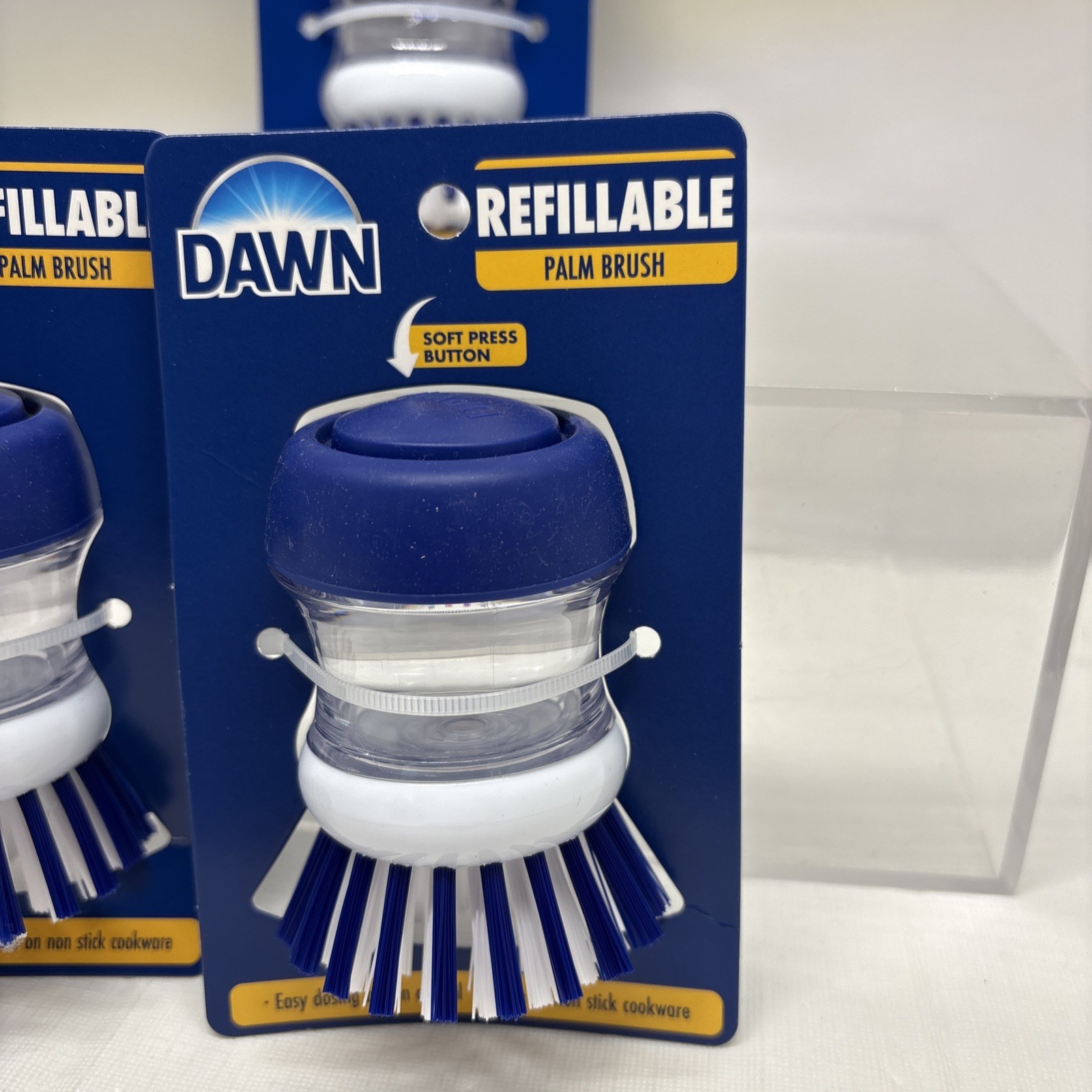 3 X Dawn Ultra Palm Brush – Soft Push Soap Release (B46