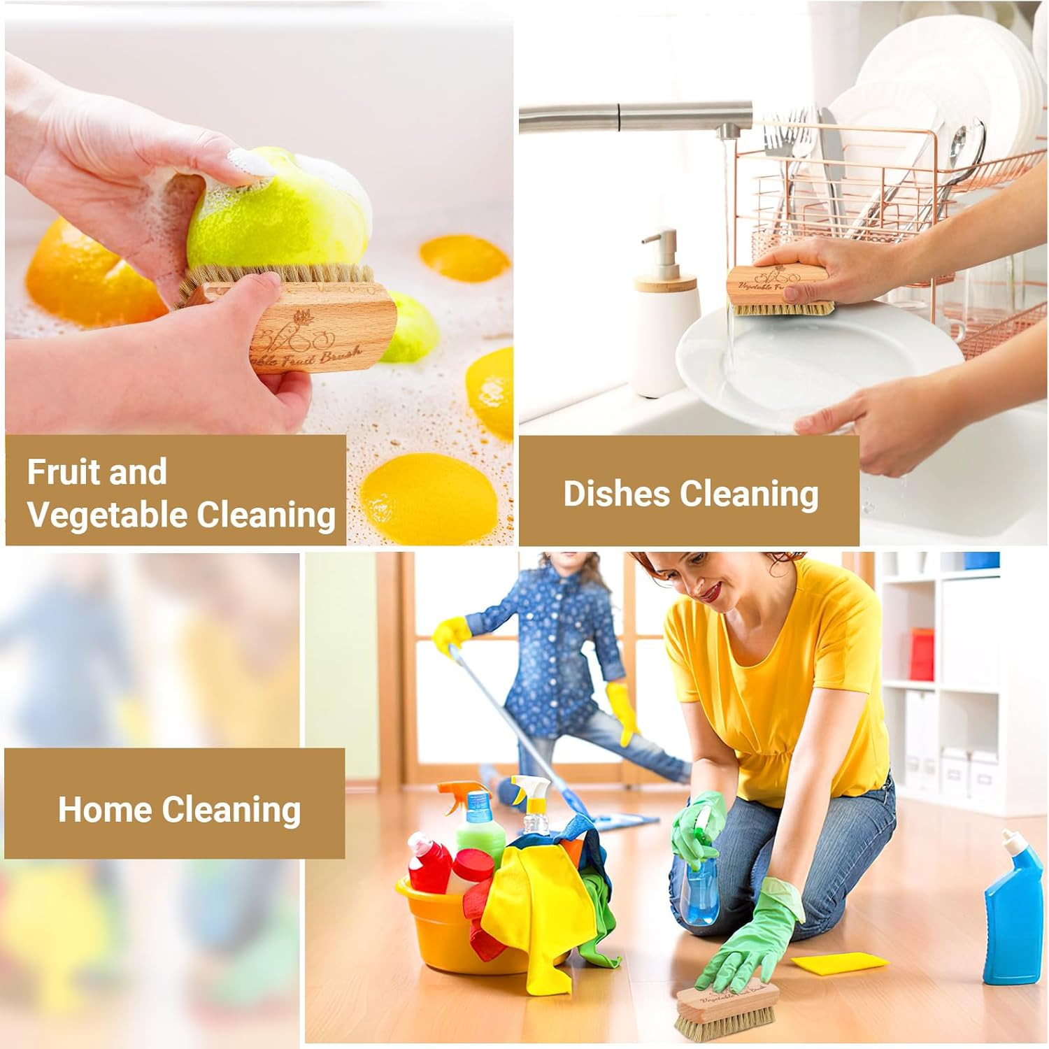 Vegetable Brush,Veggie Wash Brushes Potato Brush Cleaning Brush for Potato Carro