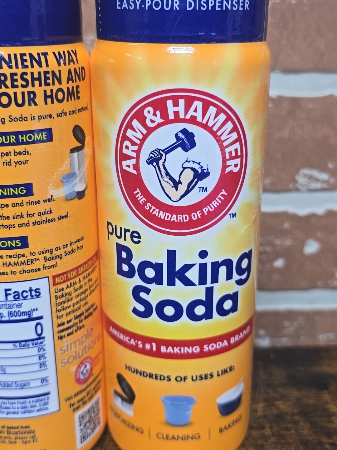 Arm & Hammer Pure Baking Soda, 12 Oz Shake/Spoon Option Pack of 4 New, Free Ship
