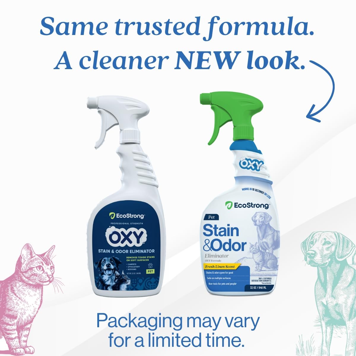 Oxygen Carpet Cleaner For Pet Stains Urine Odor Remover 32oz Spot Treatment