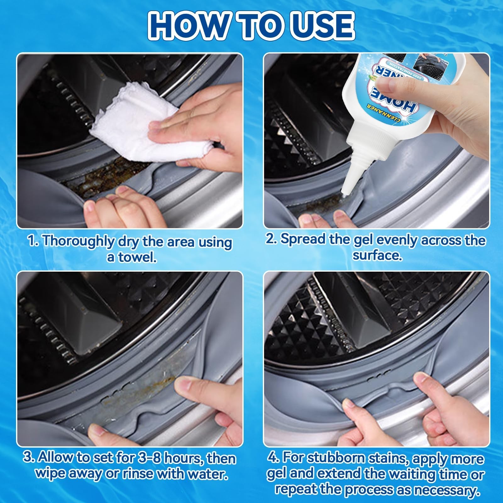 Mold Stain Cleaner Gel, 8 Fl oz Powerful Mold and Mildew Stain Remover with B…