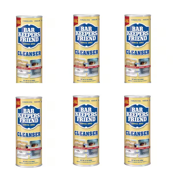 6 Pack of BAR KEEPER FRIEND All Purpose Bathroom Kitchen Cleaner & Polish 21 oz
