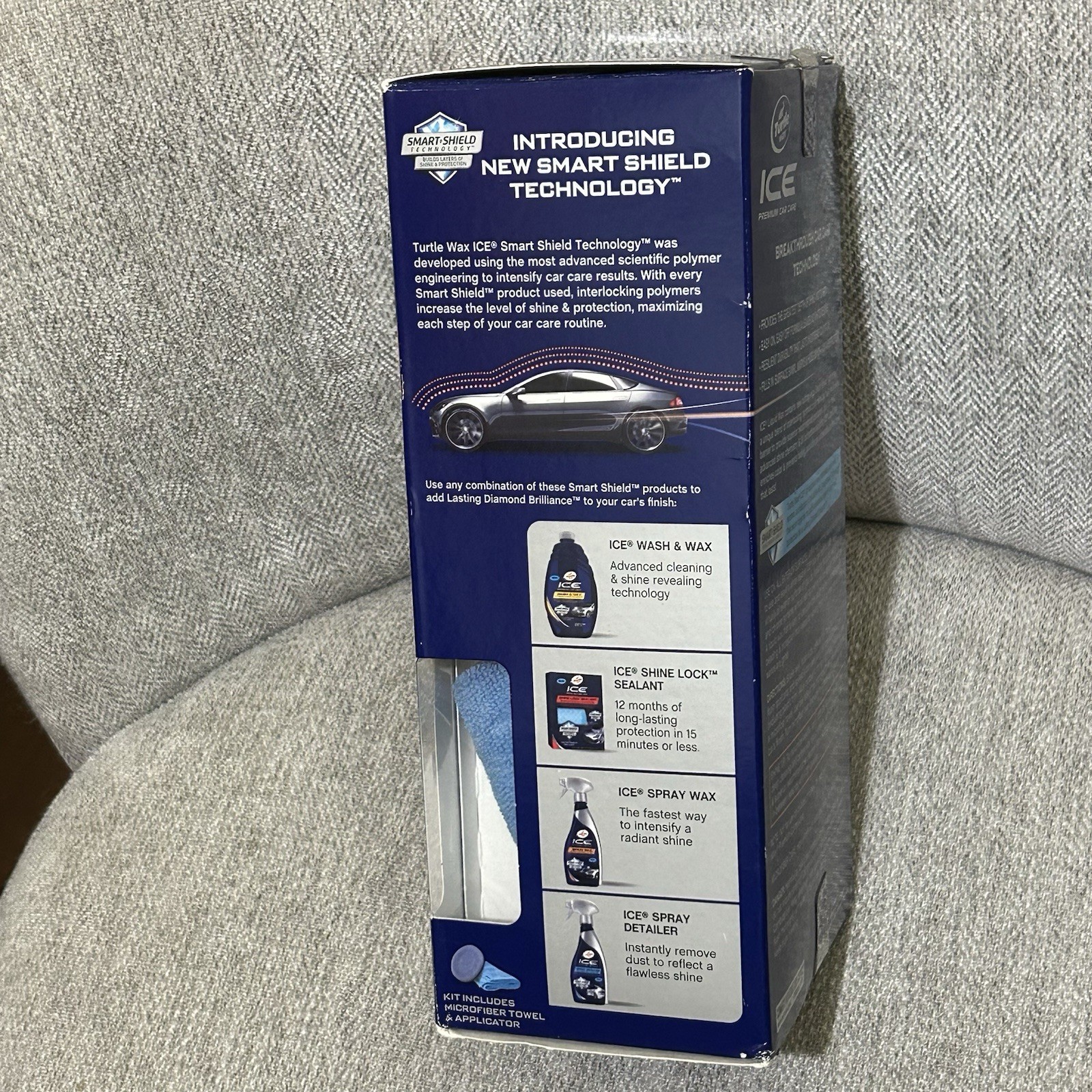 Turtle Wax Ice Premium Car Care Liquid Wax Kit 14 oz Shiny Clean Bottle Towel