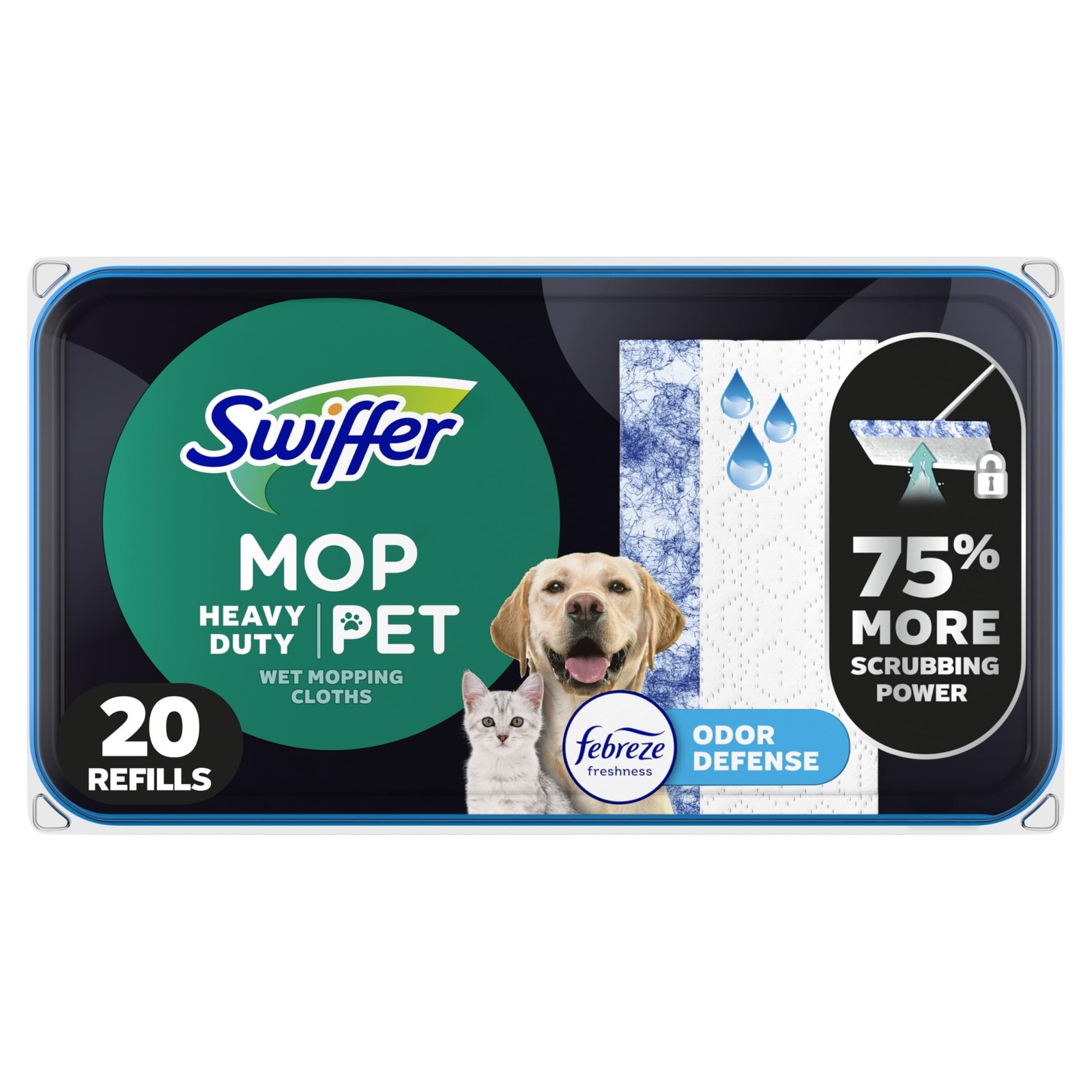 Swiffer Sweeper Pet Heavy Duty Multi-Surface Wet Cloth Refills for Floor Mopp…