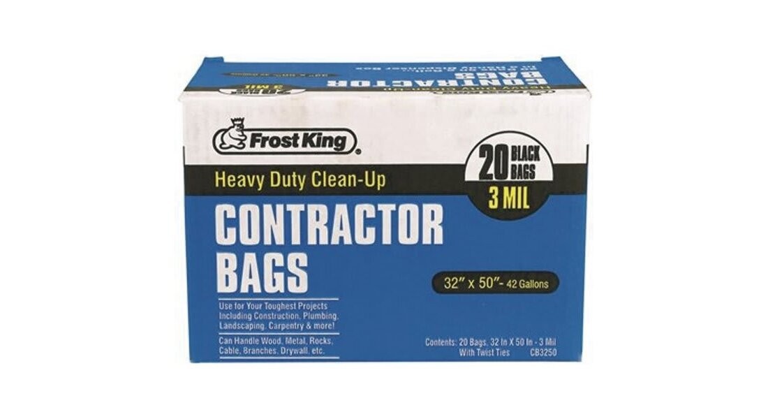 42 Gal. 32 in. x 50 in. Contractor Black Recycling Bags – pack of 20