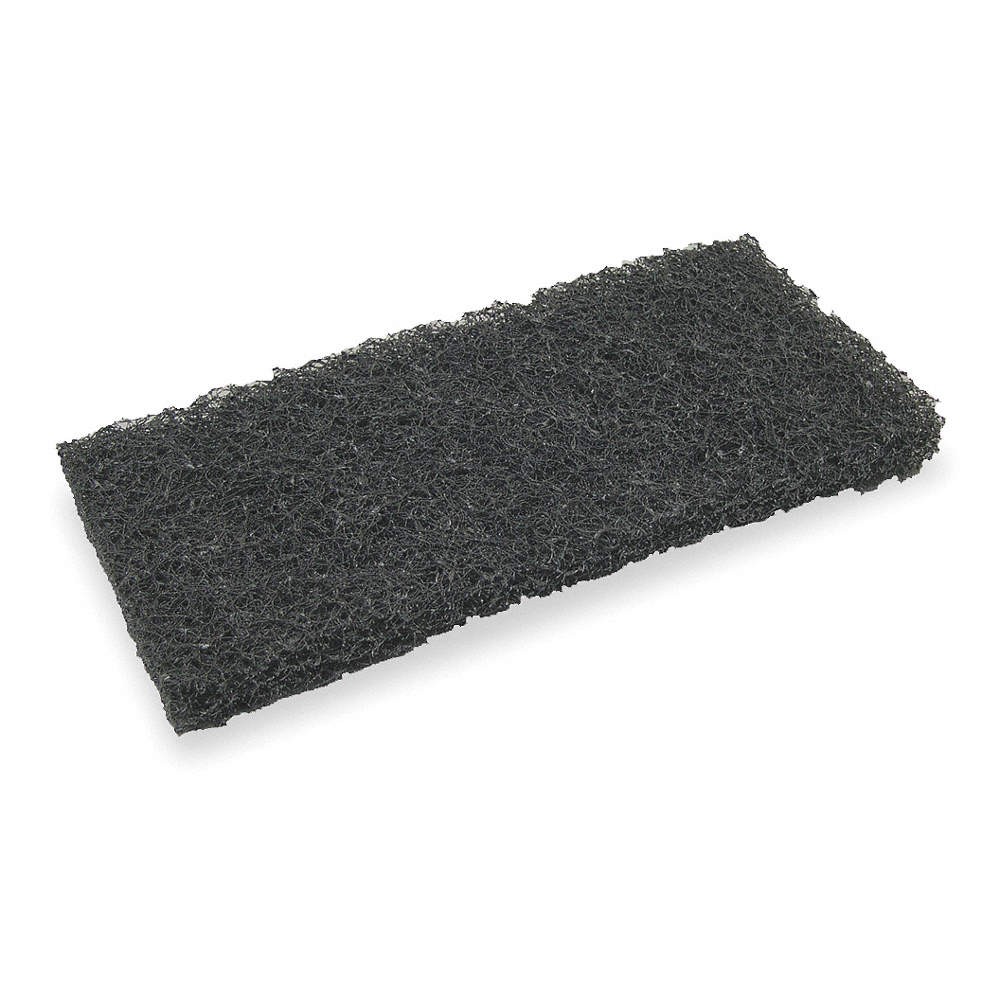 TOUGH GUY 280193 Cleaning Pad,10in L,Black,4 1/2 in W,PK5 6XE71