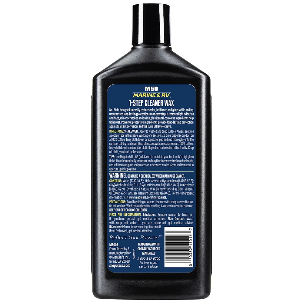 Meguiar’s Boat/RV Cleaner Wax – 16 oz – *Case of 6*