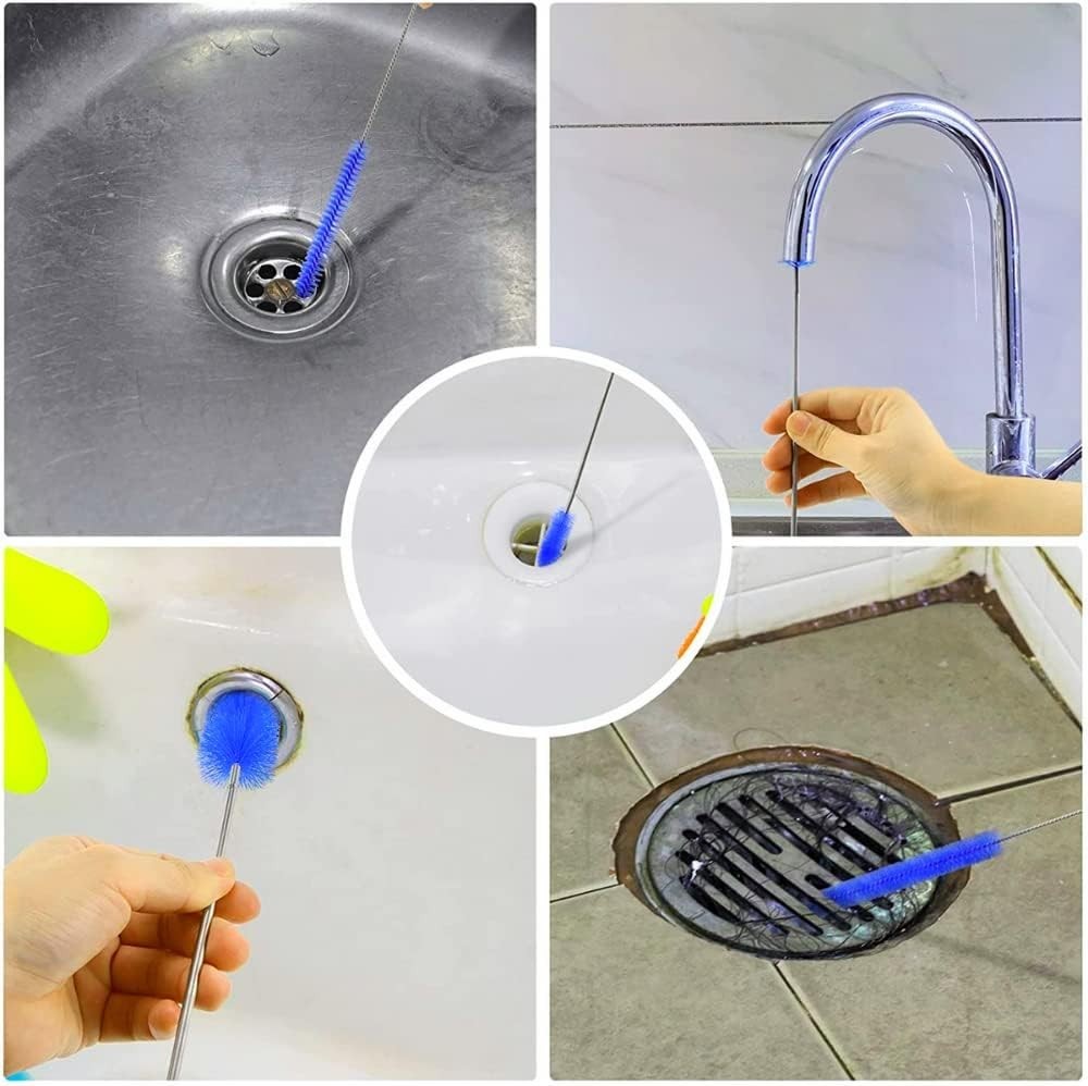 Flexible Drain Cleaning Brush (72″ Long) for Drains, Bottles and Bathroom Sinks