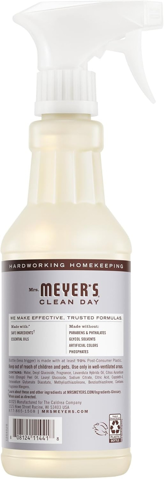 MRS. MEYER’S CLEAN DAY Multi-Surface Everyday Cleaner, Lavender Scent, 16 Fl Oz
