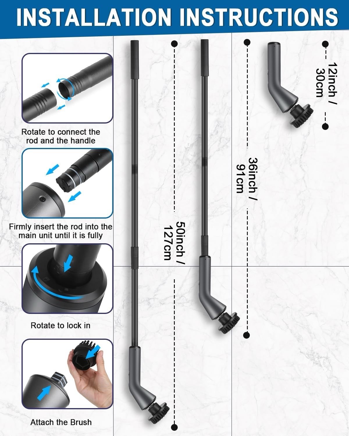 Electric Spin Scrubber -[Upgraded Version] [IPX7 Waterproof] 7 Brush Heads