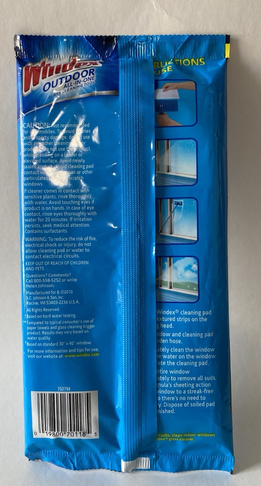 Windex Outdoor Refill Pads 2 Count (1 Pack) Window Glass Cleaner BRAND NEW