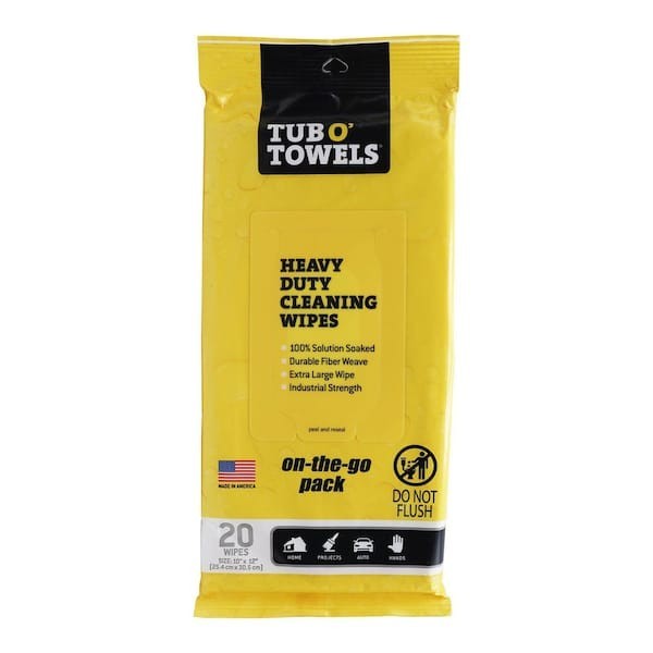 Tub O’ Towels 20-Count Citrus Scent Heavy-Duty Cleaning Wipes