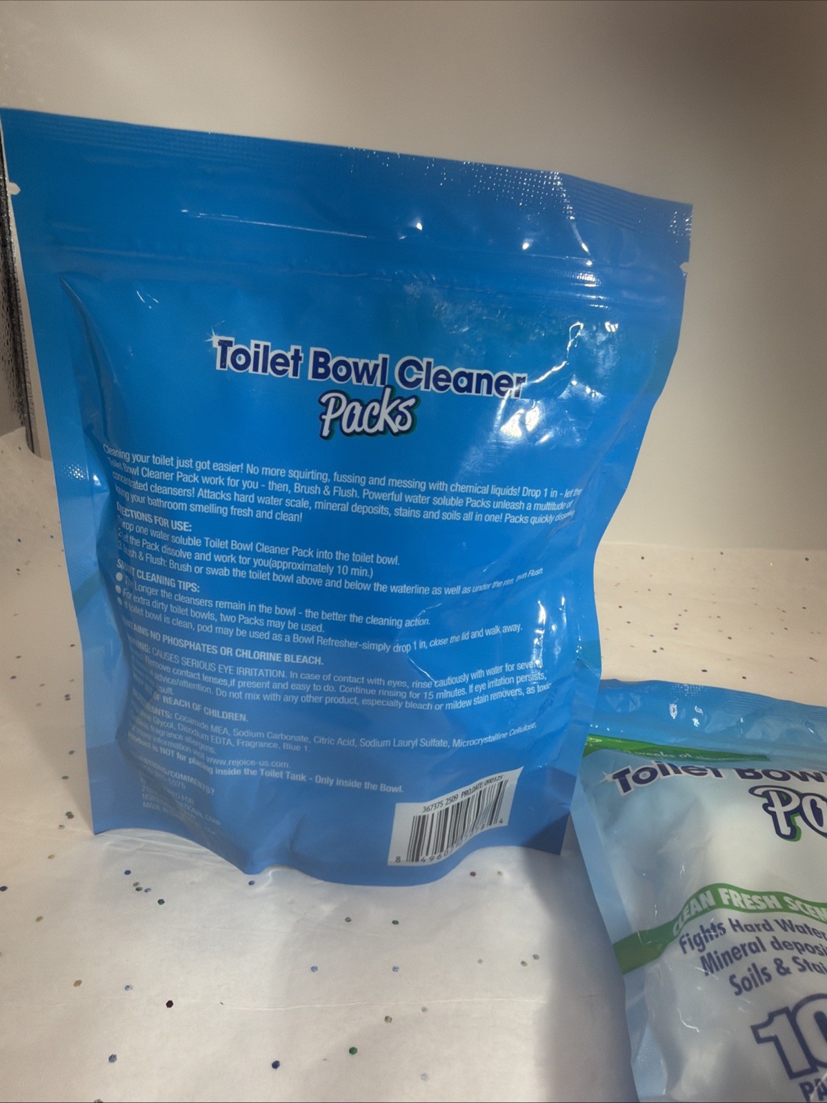 Toilet Bowl Cleaner Fresh Scent 10 Pack Pods (2 Pouches) 15g Each Rejoice Intl