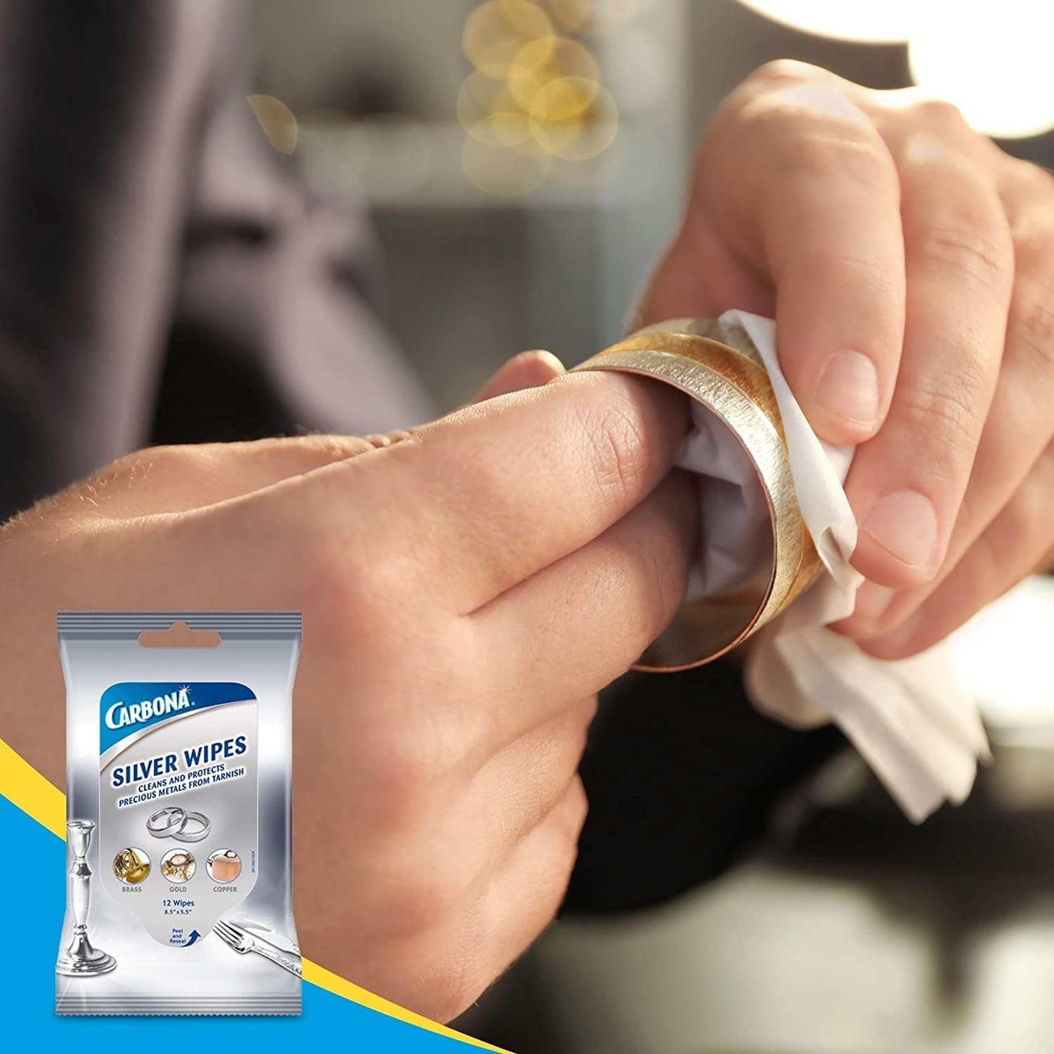All-Purpose Metal Cleaner Wipes – 2 Pack of 12 for Instant Shine and Protection
