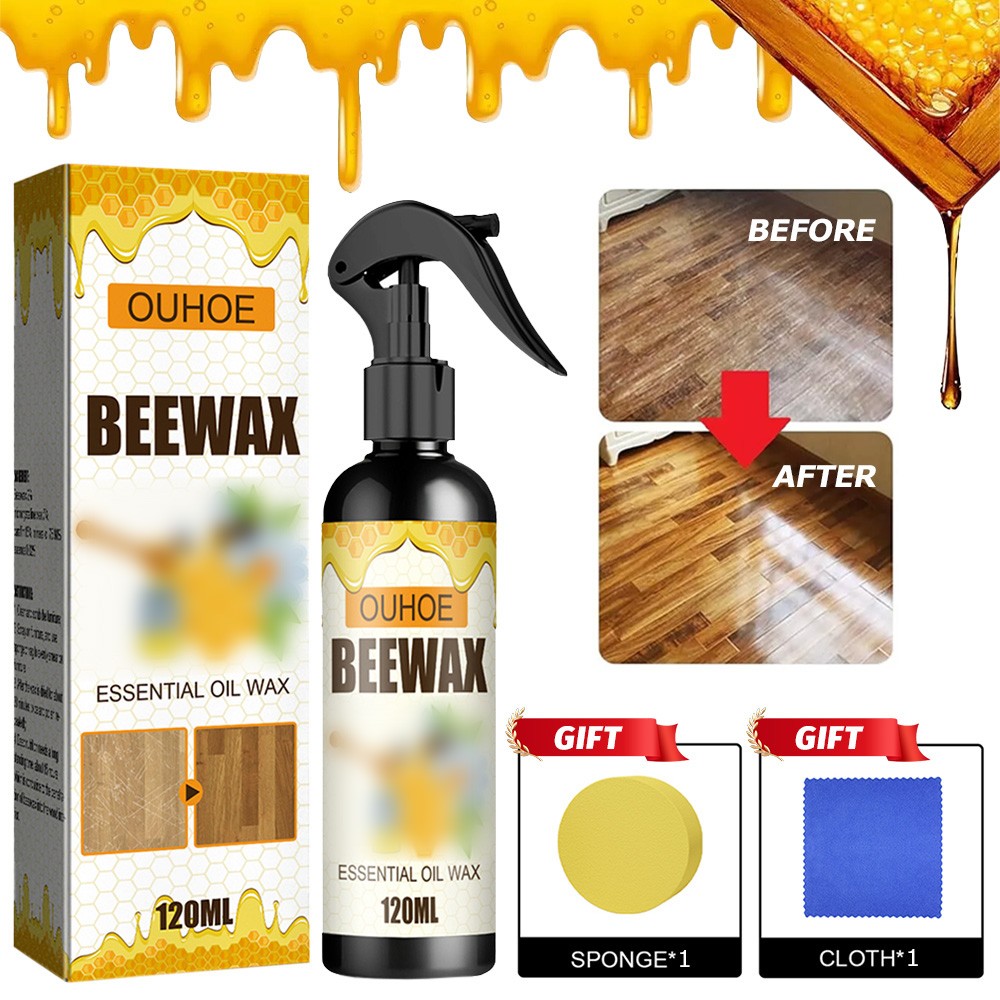 1-3× Natural Bee Wax Furniture Polish Spray w/ Tool Micro-Molecularized Beeswax