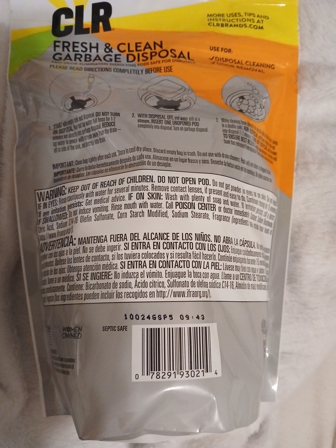 CLR Fresh Scent 20 Ct Garbage Disposal Weekly Foaming Cleaning Pods Sealed Pack