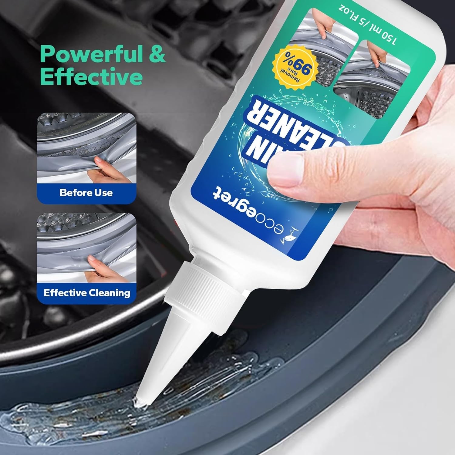Home Remover Gel (5 Fl oz), Multifunctional Stain Remover, Washing Machine Clean