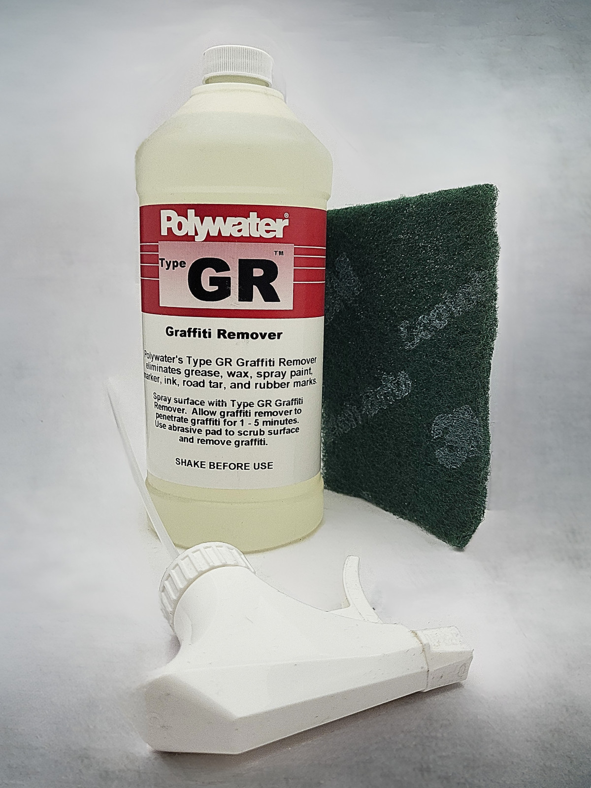 American Polywater GR-35LRP GRAFFITI REMOVER 32OZ SPRAY BOTTLE WITHSCUFF PAD