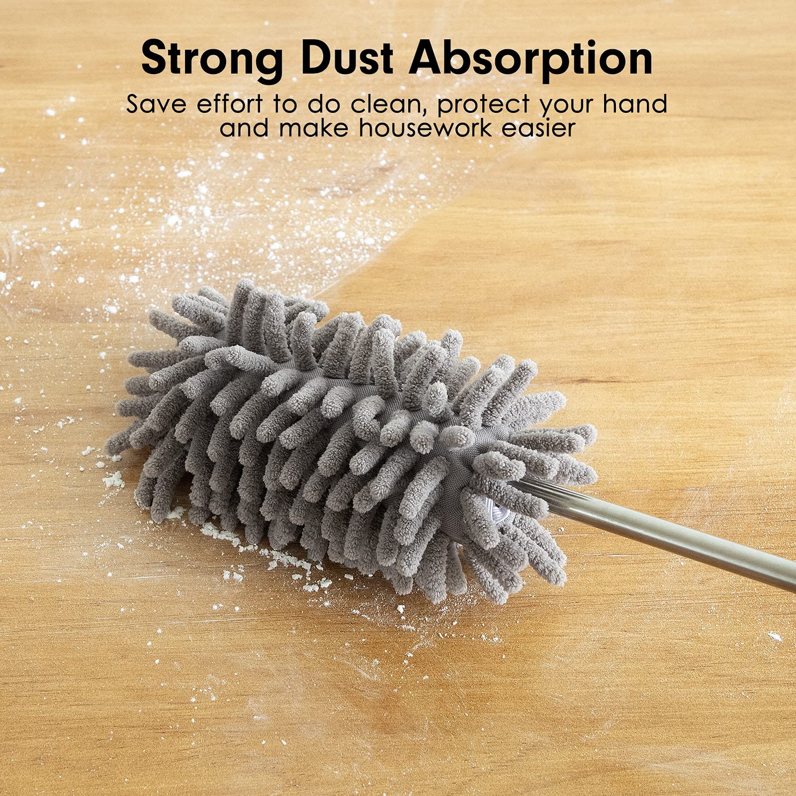 Microfiber Duster For Cleaning Hand Washable Dusters With 2pcs Replaceable Micro