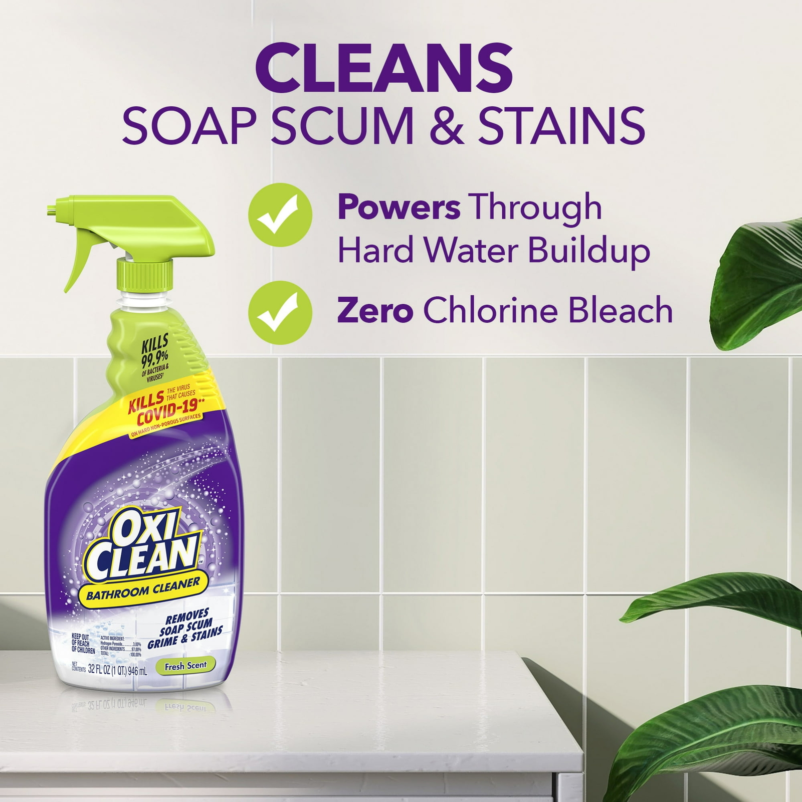 OxiClean Bathroom Cleaner Fresh Scent, 32 Fl. Oz