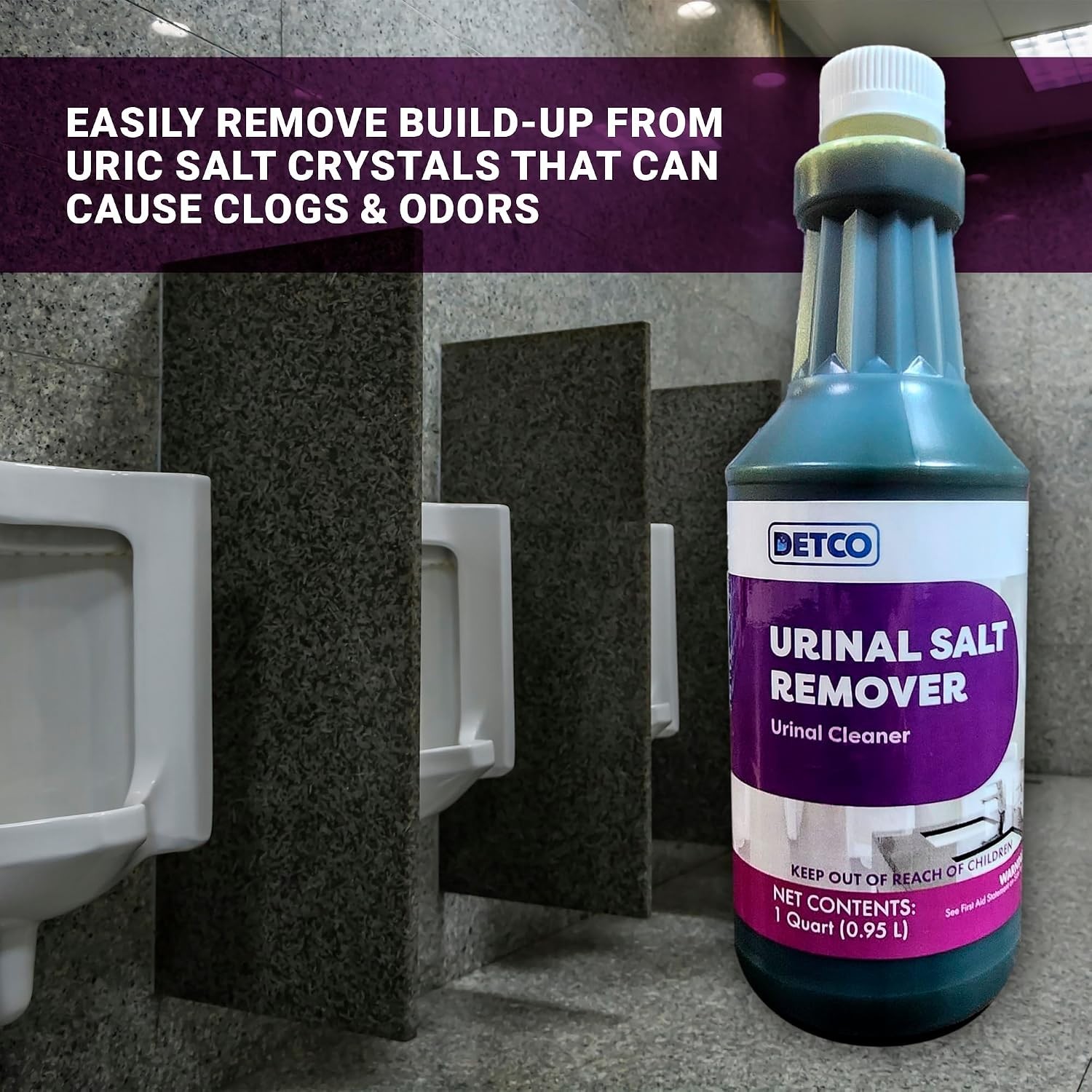 Non-Toxic Urinal Salt Remover – Industrial Strength Cleaning