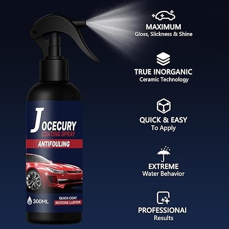 2Pcs*300ML Ceramic Coating Spray for Cars – 3-in-1 High Gloss & Protection, Wate