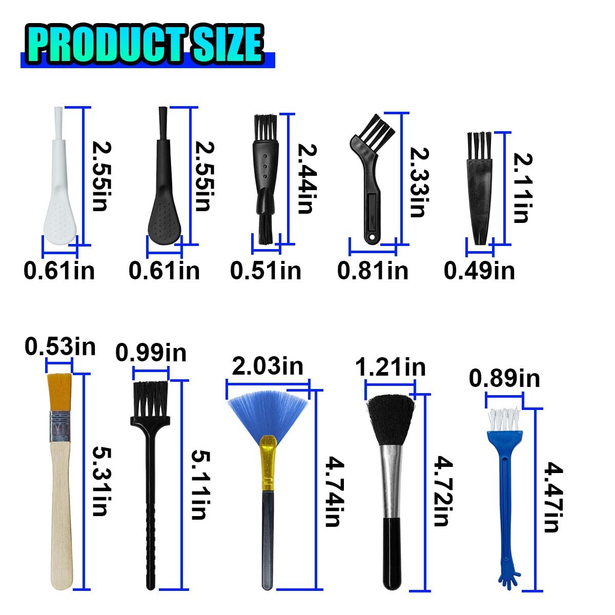 10PCS Car Detailing Brush Kit, Nylon Anti-Static Car Interior Cleaning Tools,…
