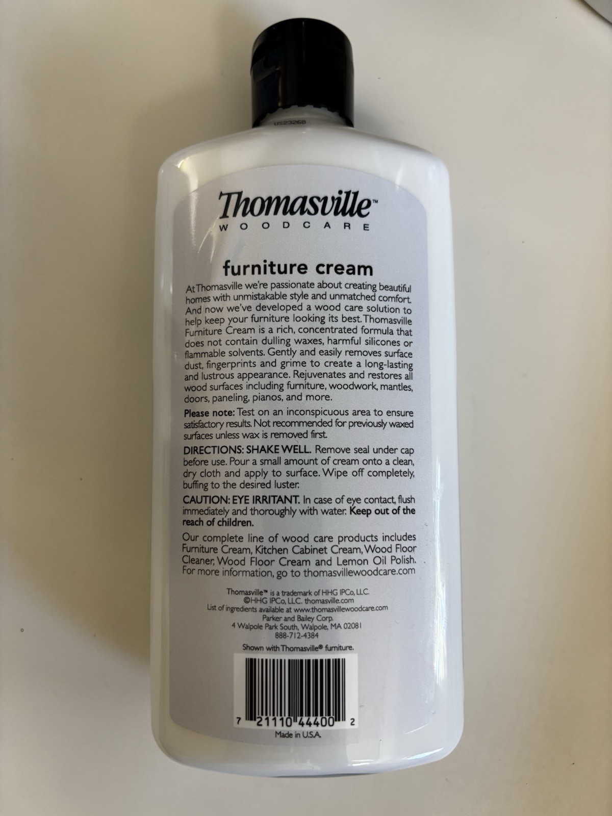 Thomasville Woodcare Furniture Cream 16 Fl Oz Clean Polish Protect Made In USA