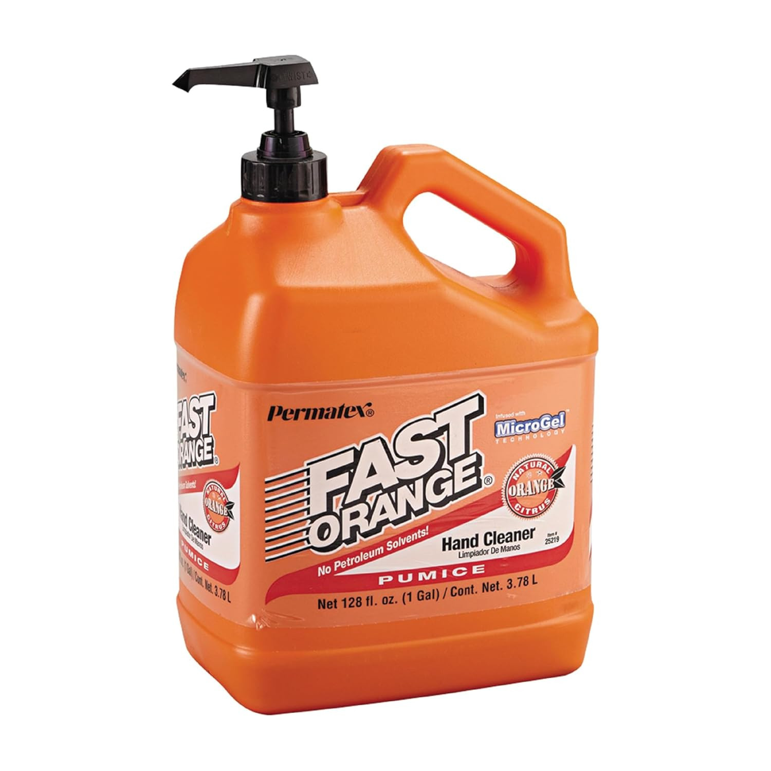 Permatex 25219 Pumice Lotion Hand Cleaners, Citrus, Bottle with Pump, 1 Gal, 12